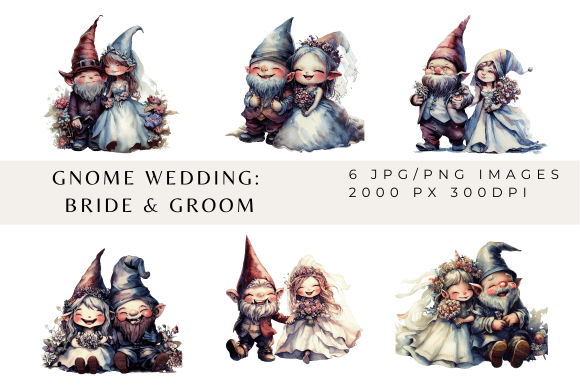 Charming Gnome Wedding Designs for Creative Projects