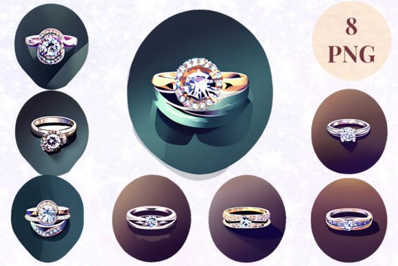 Elegant Wedding Ring 4 Clipart for Modern Design