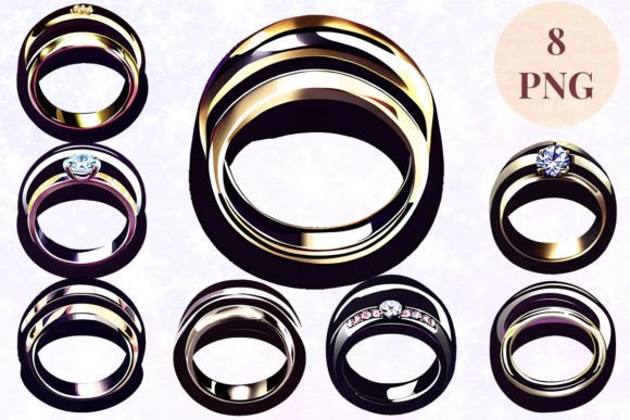 Elevate Designs with Wedding Ring 57 Clipart PNG