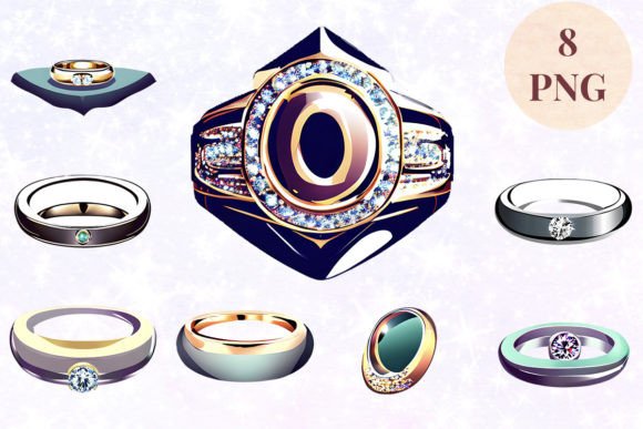 Elevate Your Wedding Projects with Wedding Ring 22 Clipart PNG