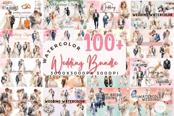 Transform Your Projects with a Wedding Watercolor Bundle