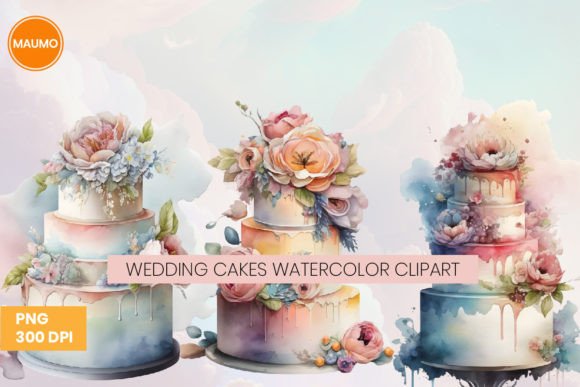 Wedding Cakes Watercolor Clipart: A Guide to Sweet Design