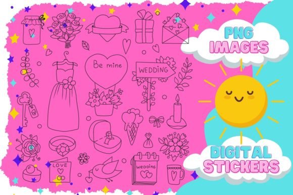 Wedding Collection Clipart: Handmade Charm for Modern Designs