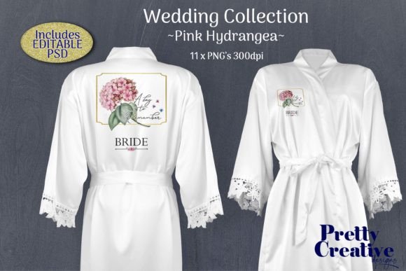 Wedding Collection Pink Hydrandea: A Floral Script for Elegant Projects