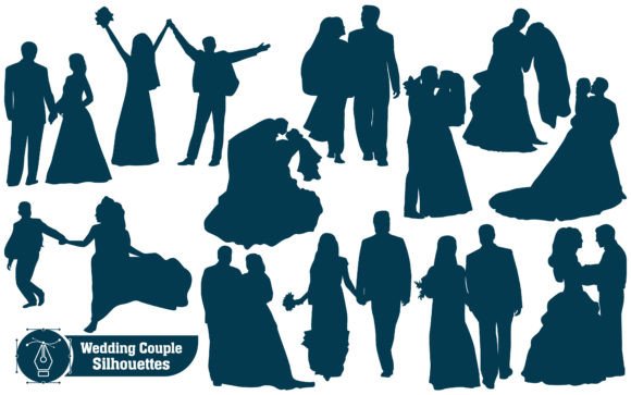 Wedding Couple Photography Silhouettes: Capturing Romance in Vector