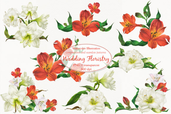 Wedding Floristry: Watercolor Assets for Elegant Design