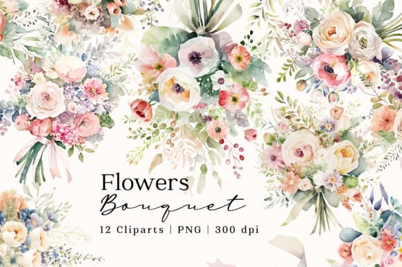 Wedding Flowers Bouquet Watercolor: A Designer's Go-To Floral Asset