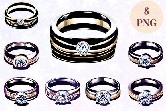 Wedding Ring 59 Clipart PNG: A Sparkling Design Asset