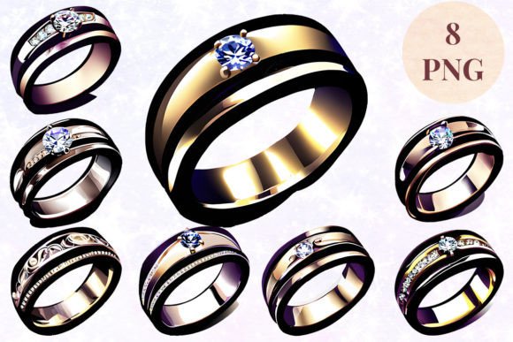 Wedding Ring 71 Clipart PNG: Design Assets for Modern Projects